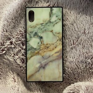 iPhone 10x (largest one) square marble color case